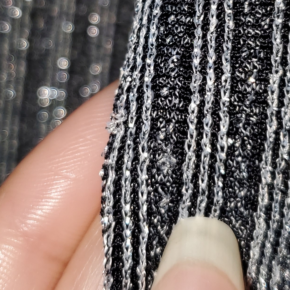 *SOLD* 5 for $20 | Fashion Nova Metallic Shimmer Striped Bodycon Dress - Picture 16 of 16